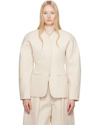 Jacquemus - ベージュ La Croisière 'The Ovalo' テーラードジャケット - Lyst
