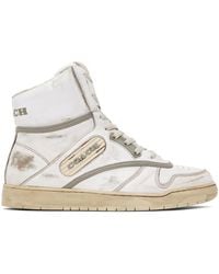 COACH - White Distressed Sneakers - Lyst