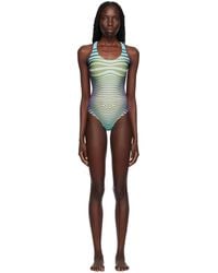 Jean Paul Gaultier - Ssense Exclusive Blue 'the Body Morphing' Swimsuit - Lyst