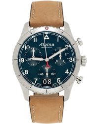 Alpina - ブラウン Startimer Pilot クオーツ クロノグラフ腕時計 - Lyst