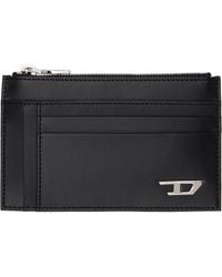 DIESEL - Zip Pocket Leather Card Holder - Lyst