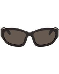 Dries Van Noten - Brown Linda Farrow Edition goggle Sunglasses - Lyst