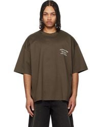WOOYOUNGMI - Khaki Lettering Graphic T-Shirt - Lyst