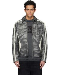 DIESEL - Off- L-Amar-Enbi Leather Jacket - Lyst