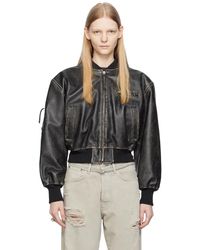 Acne Studios - New Lomber Leather Bomber Jacket - Lyst