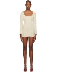 Helenamanzano - Braided 3D Stripe Minidress - Lyst