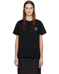 WOOYOUNGMI - Black Patch T-shirt - Lyst