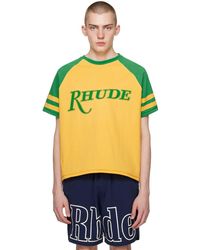 Rhude - T-shirt san paulo jaune et vert - Lyst