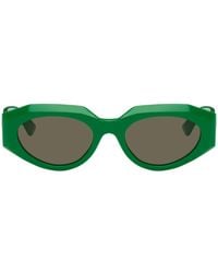 Bottega Veneta - Oval Sunglasses - Lyst