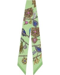 Versace - Printed Silk Twill Ribbon Scarf - Lyst