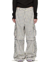 ERL - Zip-Off Plaid Cargo Pants - Lyst