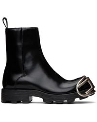 DIESEL - D-hammer D-logo Leather Chelsea Boots - Lyst