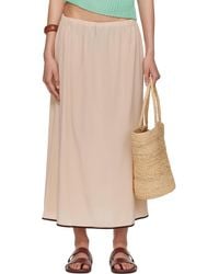 Baserange - Ssense Exclusive Silk Maxi Skirt - Lyst