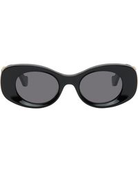Loewe - Beveled Oval Maxi Anagram Sunglasses - Lyst