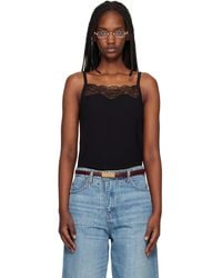 RE/DONE - Lace Ribbed Camisole - Lyst