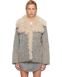 DIESEL - Blouson Aconic-S Bleu Et En Denim - Lyst