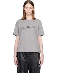 MM6 by Maison Margiela - Handwritten-Print Cotton Jersey T-Shirt - Lyst