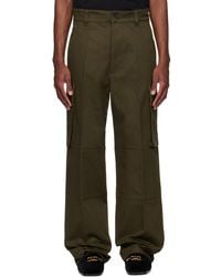 Valentino - Khaki Cotton Gabardine Cargo Pants - Lyst