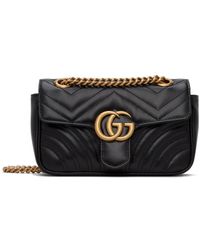 Gucci - Mini sac à bandoulière 2.0 noir à logo gg marmont - Lyst