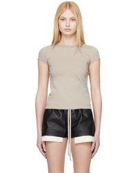Rick Owens - Off-white Cropped Level T-shirt - Lyst