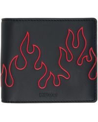 HUGO - Black Faux-leather Flame Artwork Wallet - Lyst