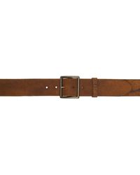RRL - Tan Distressed Leather Belt - Lyst