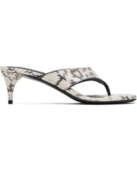 Alaïa - Thong Elaphe Leather Mule Sandals - Lyst