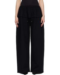 Alaïa - Peplum Fleece Lounge Pants - Lyst