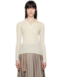 Moncler - Off- Long Sleeve Polo - Lyst