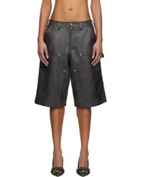 [ANDERSSON BELL]★Molly Fake Leather Micro Detachable Skirt Andersson Bell: Brown Molly Micro Detachable Skort Faux
