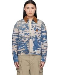 Amiri - Off- Bleached Work Denim Jacket - Lyst