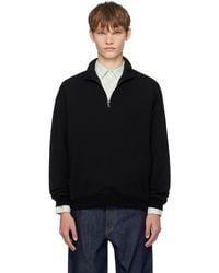 AURALEE - Light Wool Sweat Half Zip Sweatshirt - Lyst