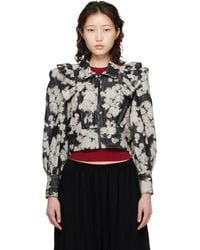 Anna Sui - Off- Cropped Ruffle Jacket - Lyst