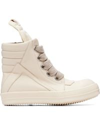 Rick Owens - Off- Tower Jumbolaced Geobasket Sneakers - Lyst