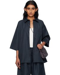 Bambou Roger Kwong - Cotton Poplin Oversized Short Sleeves Shirt - Lyst