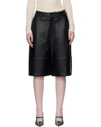 Frankie Shop - Olivia Leather Bermuda Shorts - Lyst