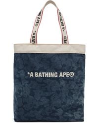 A Bathing Ape - Solid Camo Denim Tote - Lyst