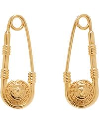 Versace - Safety Pin Earrings - Lyst