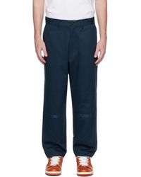A Bathing Ape - Navy Loose Fit Trousers - Lyst
