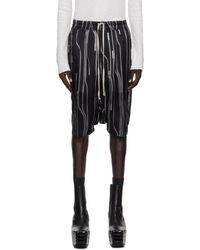 Rick Owens - Short Pods Noir Et Blanc Cassé - Lyst