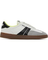 MSGM - White & Gray Retro Sneakers - Lyst