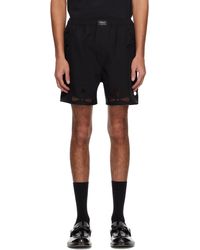 Coperni - Short Noir À Découpes De Style Pétale Et À Bords Brodés - Lyst