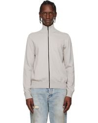 BOSS - Cotton Cashmere Knitted Logo Patch Sweatshirt - Lyst
