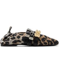 Ganni - Sue Triple Ballerina Flats - Lyst
