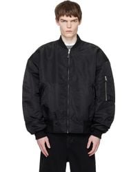 Entire studios Moto Bomber Jacket in Black for Men | Lyst