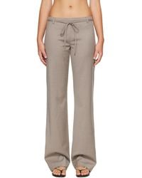 St. Agni - Taupe 90S Wool Rouleau Minimal Trousers - Lyst