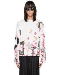 Acne Studios - Ssense Exclusive Off-white Long Sleeve T-shirt - Lyst
