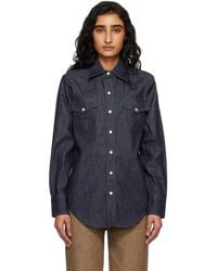 A.P.C. - Western Denim Shirt - Lyst