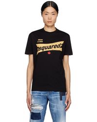DSquared² - Black Printed T-shirt - Lyst