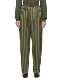 Lemaire - Green Relaxed Lounge Pants - Lyst